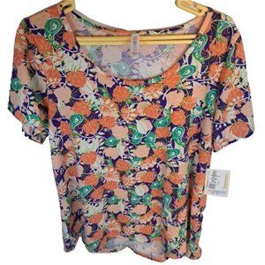 Lularoe Womens Classic T Shirt Floral Paisley Size XL NWT